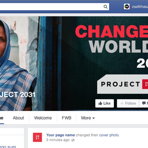 Create a Facebook Header design for PROJECT2031 Design réalisé par ArtisteXz