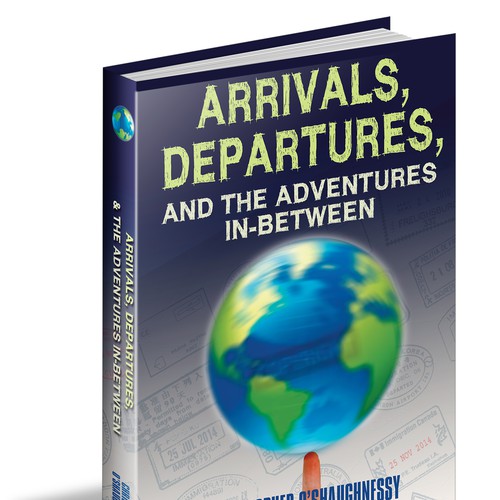 Create impactful, eye-catching book cover for "Arrivals, Departures, and the Adventures In-Between" Design by Callunna