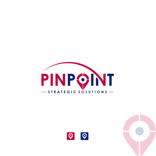 technical business consulting logo showing expertise for PINPOINTing the right problem to solve. Design by Efi*