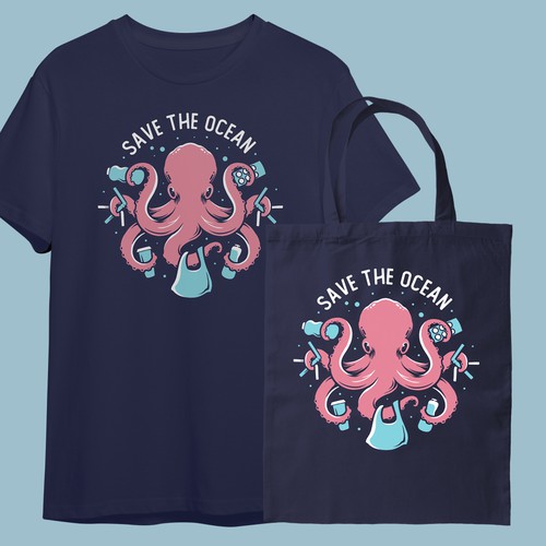 SAVE THE OCEAN OR SAVE THE OCEANS Design by Heartless