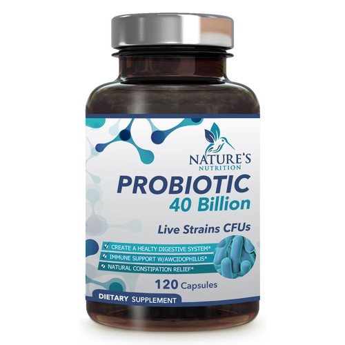 Nature's Nutrition Needs a "Beautiful Label" for our Probiotic Bottle. Design by Snap Sebbata