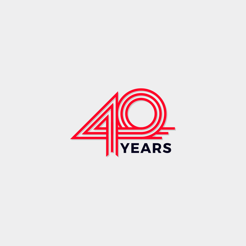 Looking for a modern, expressive 40 years jubilee logo Design by allriez