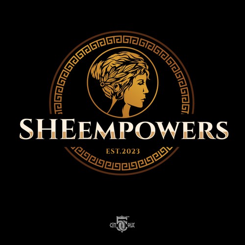 SHEempowers - luxurious design of a woman preferrably in some kind of a circle to appeal to women professionals Design by Cinque❞