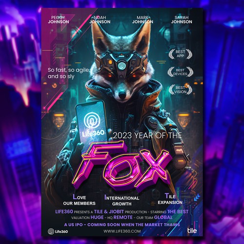 Life360 2023 Year of the Fox Poster Design by Rockinrule