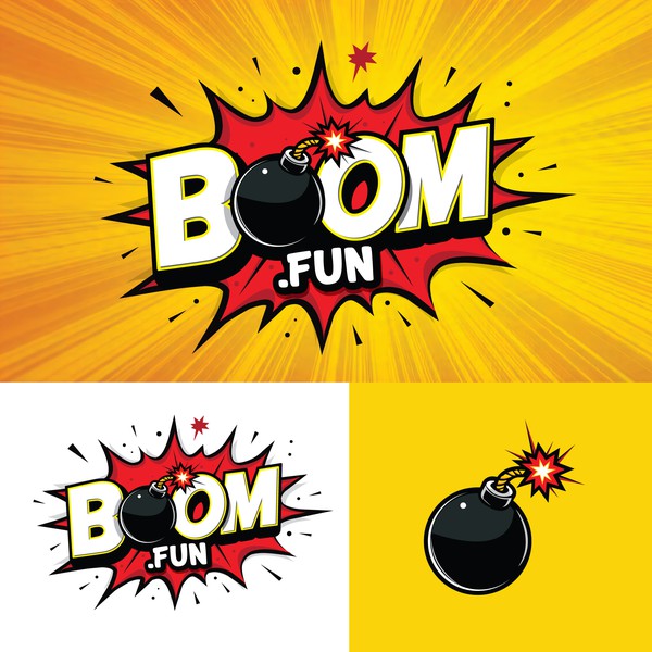 Design by M.Siddique titled "Boom.fun Logo"