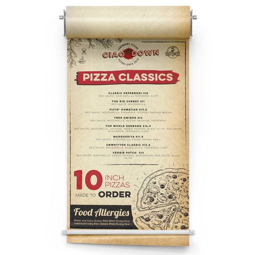 Legendary Pizza Menu Boards for adventurers Design von si_JambuL