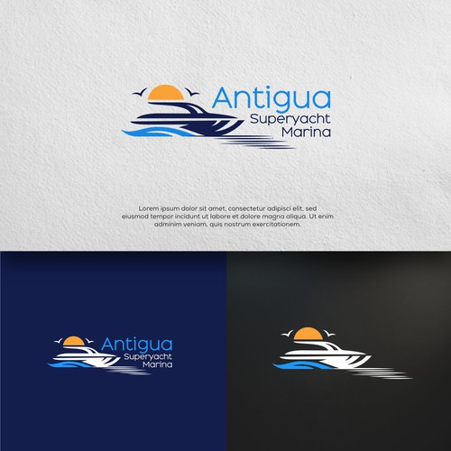 Logo for Antigua Superyacht Marina Design by Frutos Design