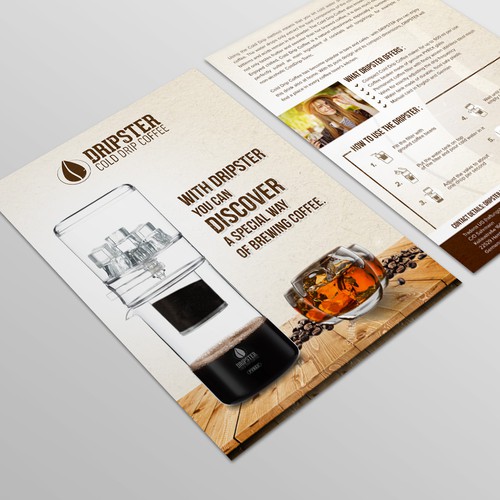 DRIPSTER Cold Drip Coffee Maker - we need a product presentation flyer Design von Coloseum27