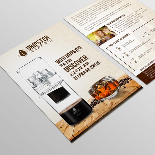 DRIPSTER Cold Drip Coffee Maker - we need a product presentation flyer Design by Coloseum27