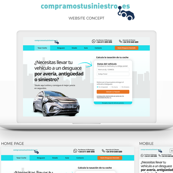 CompramosTuSiniestro.es Wesite Design.