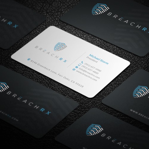 Professional B2B Card for Cyber Security Software Company Diseño de Galaxiya