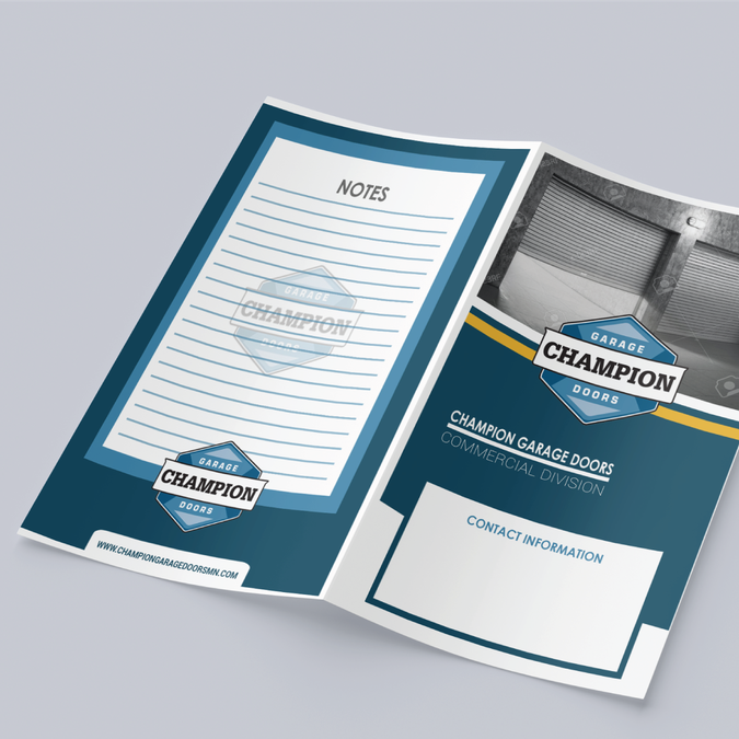 4 Page Simple Brochure For Garage Door Company Brochure Contest