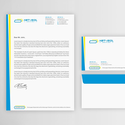 Implement the new logo on all our business papers Design by Dipenshah