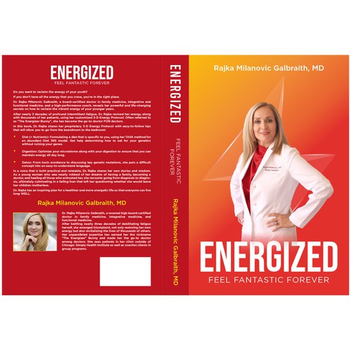 Design a New York Times Bestseller E-book and book cover for my book: Energized Design by MMQureshi