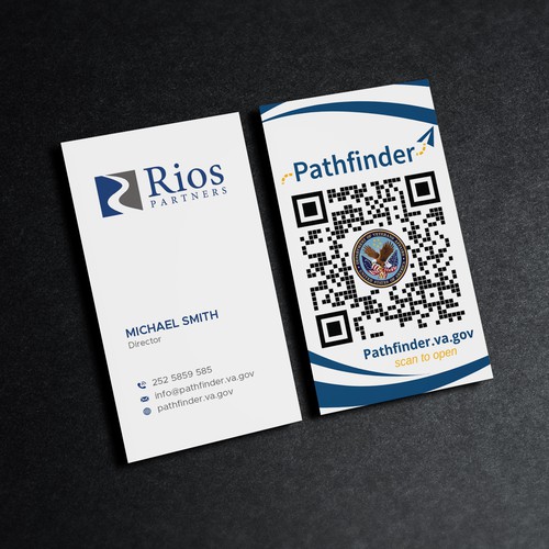 QR Code Handout Card for Veteran Care Innovation Design by conceptu