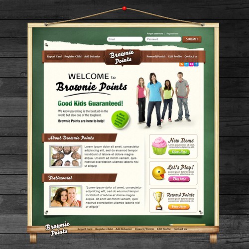 New website design wanted for Brownie Points Réalisé par Mary_pile