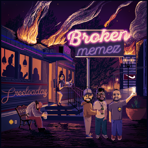 The Decay of America Except it's Hilarious and Aesthetic. (Broken Memes Album Cover) Design von Lee Chatte