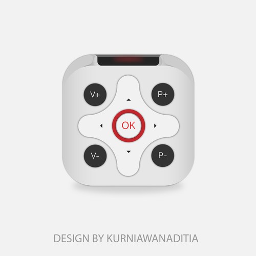 Remote control icon for iOS app Design by KurniawanAditia