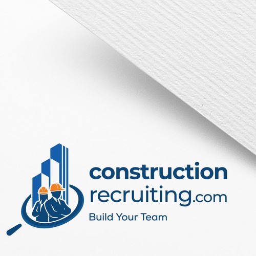 constructionrecruiting.com logo to appeal to construction companies who need to find great talent Design by Mr.CreativeLogo