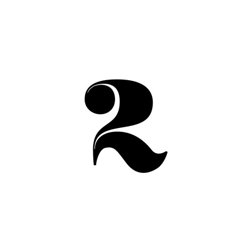 Design an artistic logo with just the letter 'R' (women's fashion brand ...