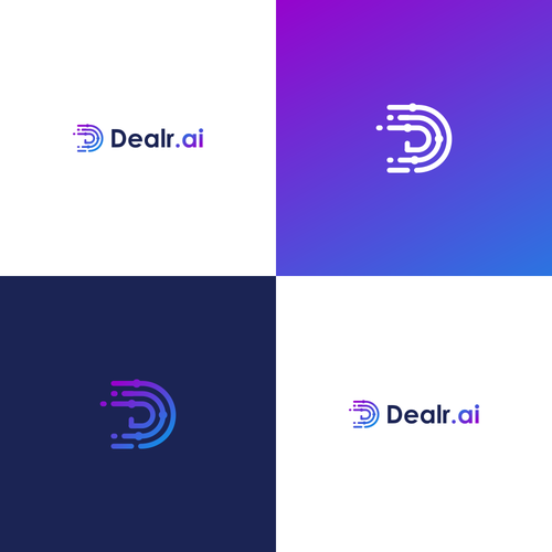 Create a simple and techy logo for a new AI product for dealr.cloud - dealr.ai Diseño de Dokoko