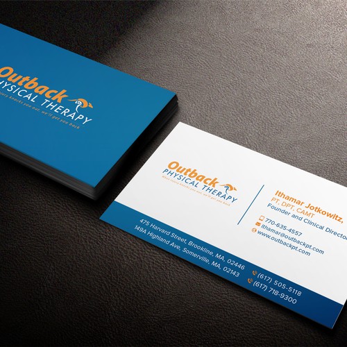 Business card for 2 clinic physical therapy office Design by Birendra Chandra Das