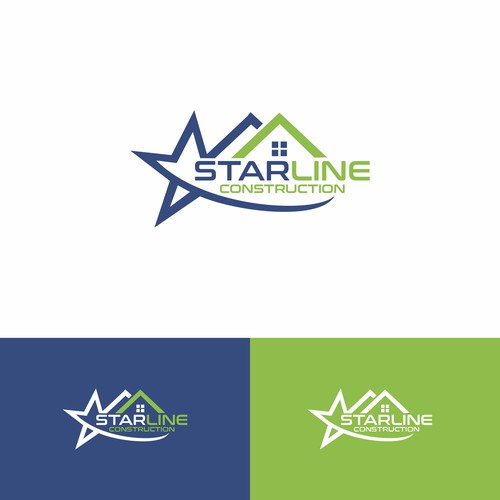 Starline Construction Logo Design by Xzero