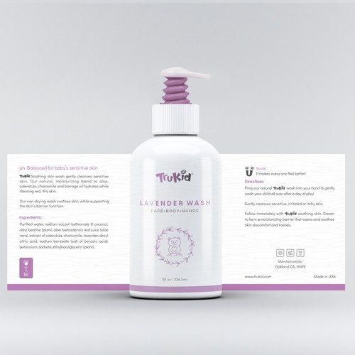 Design a simple, modern, soothing product label for a kids skincare product!-ontwerp door Ms. Aish