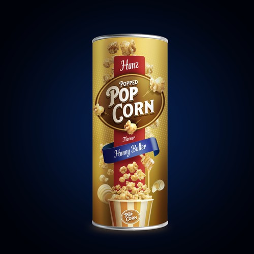 Premium Quality Popped Pop Corn Packaging Design by sougatacreative