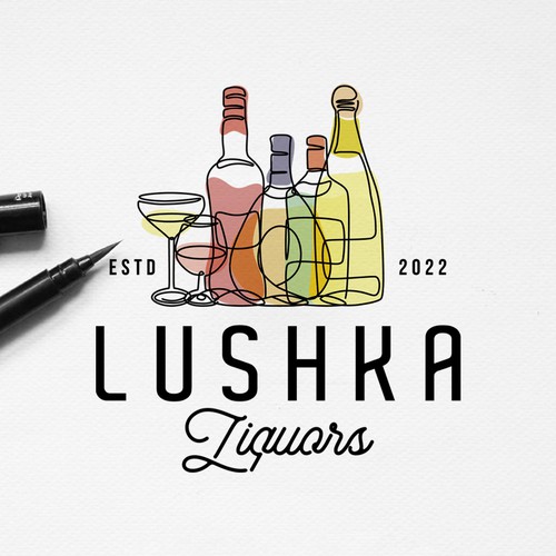 Catchy & Powerful Liquor Store Logo Design by M. Castillo Design