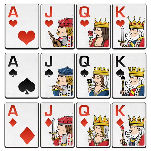 Runner Runner Poker needs a King, Queen, and Jack for deck of cards.  Illustration or graphics contest #AD design#illustration#gra…