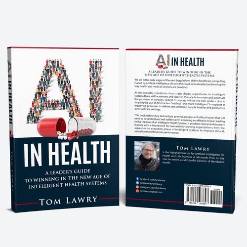 AI in Healthcare - Nonfiction Book Cover Design by iDea Signs