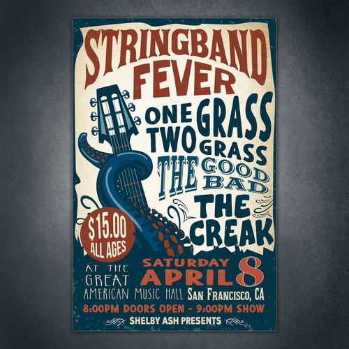 Music poster for one of San Francisco's oldest music venues Diseño de Stefanosp