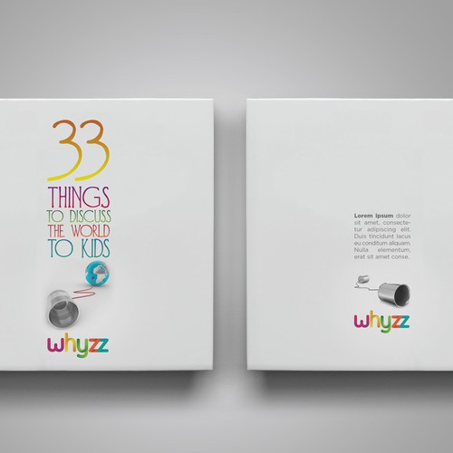 Create a book cover for - 33 Things to explain the world to kids. Diseño de danc
