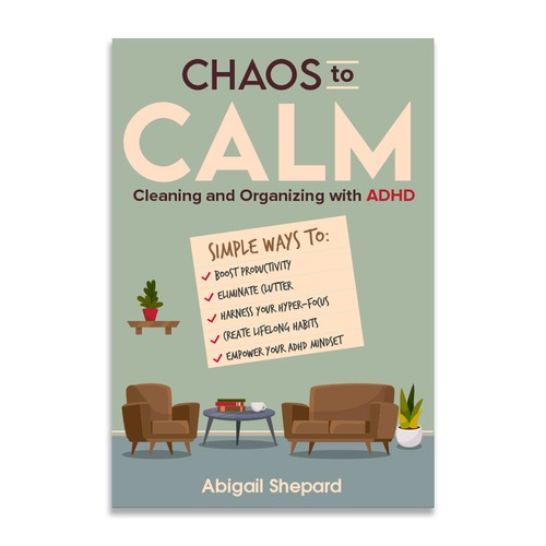 Simple and Empowering book cover for cleaning and organizing Diseño de qwerty4