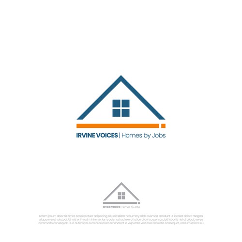 Irvine Voices - Homes for Jobs Logo Design by alxdryoga