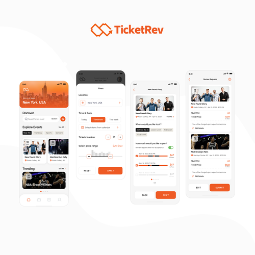 Concert and sports ticketing app to help fans save money Design by Valeria Galati