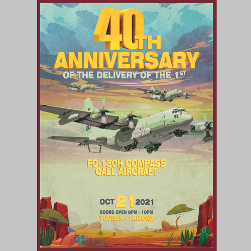 Air Force Flying Group 40th Anniversary Celebration Design by mehdi lachqar