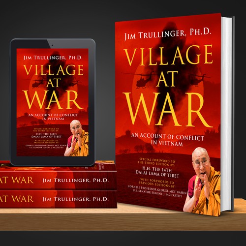 Cover for Third Edition of Classic Work on the Vietnam War. Special Foreword by H.H. the Dalai Lama. Design von Sam Art Studio