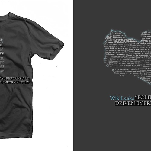 New t-shirt design(s) wanted for WikiLeaks Ontwerp door stvincent