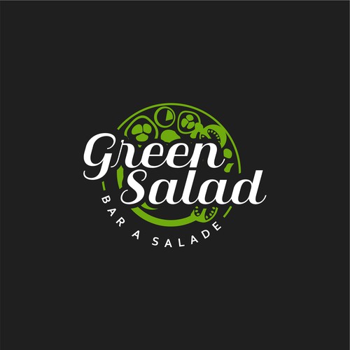 GREEN SALAD need his logo Design by X'Arts ☑️