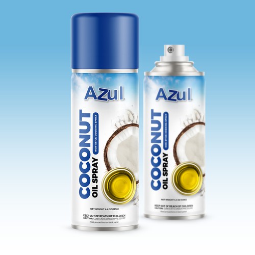 Create Product Extension for Azul Coconut Product - Azul Coconut Oil Spray Design by rembrandtjurin