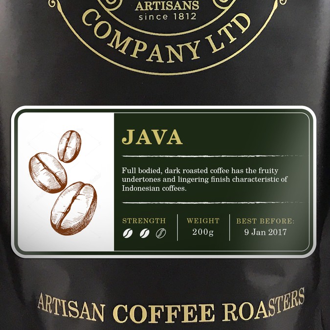 Coffee Bag Label Template