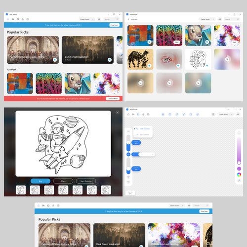 Coloring App design For Windows Design réalisé par Dedy S