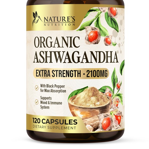 Ashwagandha Design Needed for Nature's Nutrition Design by UnderTheSea™