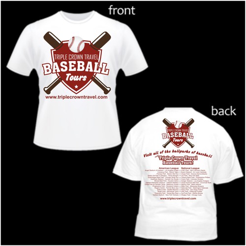 Baseball Tour Company needs baseball themed TShirt Design Tshirt