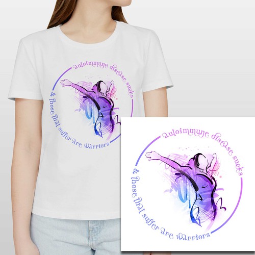 Autoimmune disease sucks & those that suffer are warriors Design por Designer Group