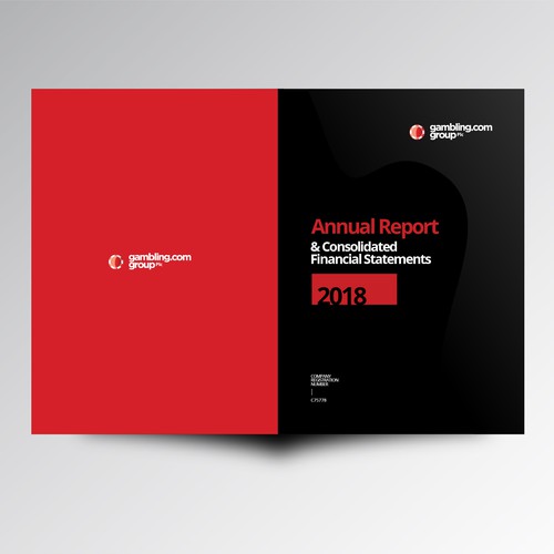 Annual Report Cover for Gambling.com Group Diseño de fatchvrdsgn