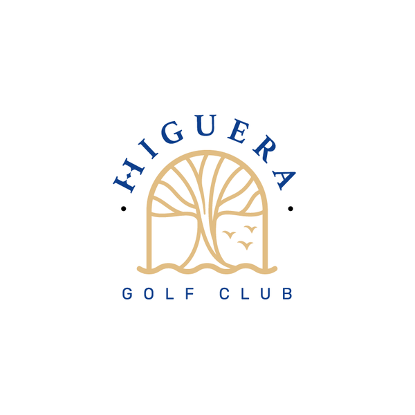 Organic shape logo for a golf course in Riviera Nayarit