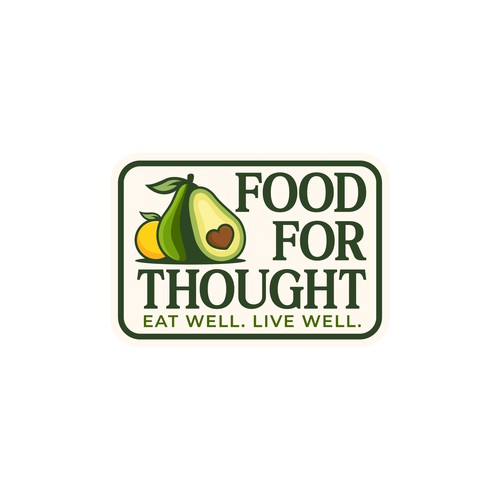 Fresh, Playful Island-Inspired Logo for Food For Thought – Organic Café & Market in the Florida Keys Design by norzone